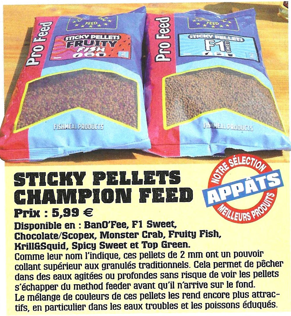 sticky pellets champion feed