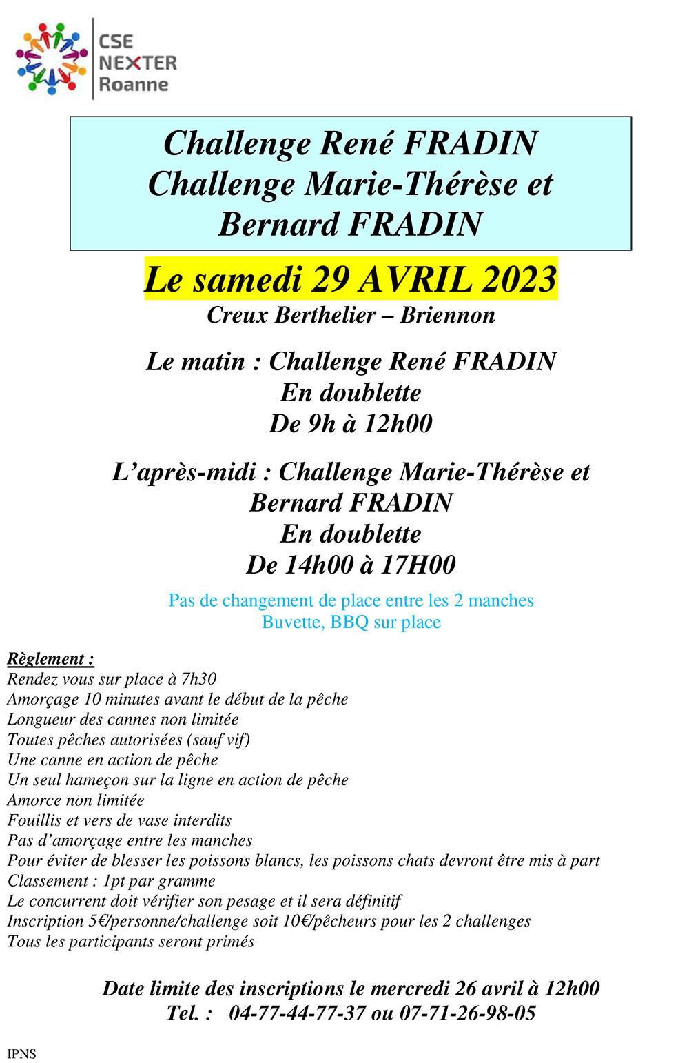Challenges René et Bernard FRADIN 2023